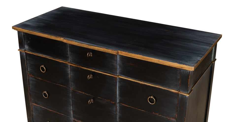 American Home Furniture | Sarreid - Azzalene Single Dresser - Black W/Gold