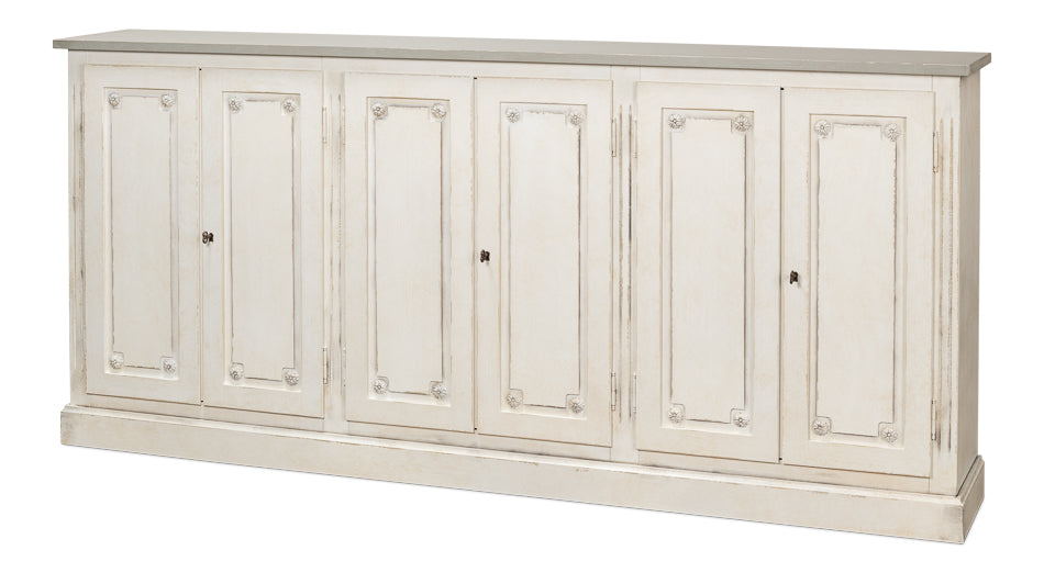 American Home Furniture | Sarreid - Bellagio Sideboard - 96 - White/Grey