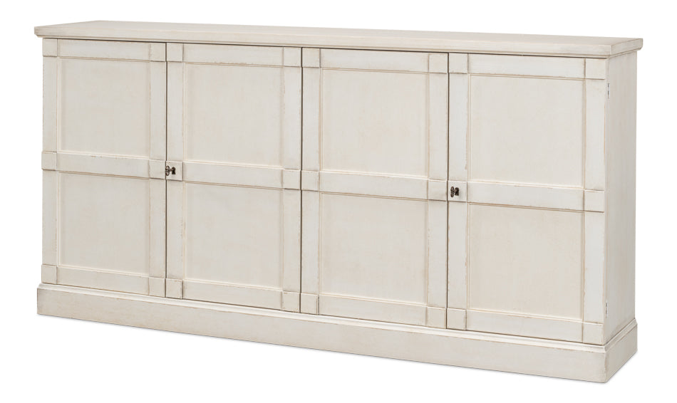 American Home Furniture | Sarreid - Lionisio Buffet 75 Stucco Wht Wood Drs 