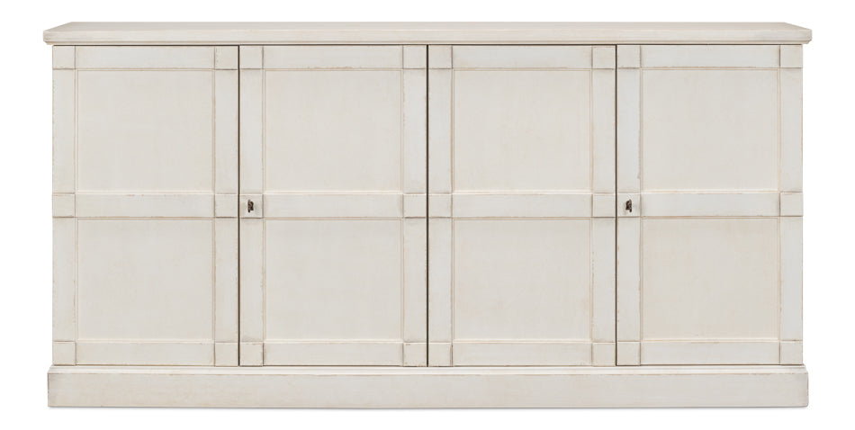 American Home Furniture | Sarreid - Lionisio Buffet 75 Stucco Wht Wood Drs 