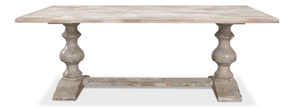 American Home Furniture | Sarreid - Lionisio Trestle Table - Grey Oak