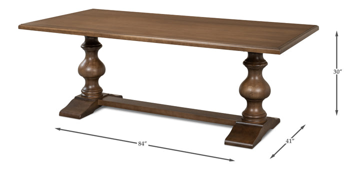 American Home Furniture | Sarreid - Lionisio Trestle Table - Driftwood Finish