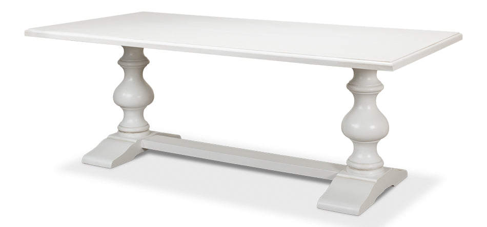 American Home Furniture | Sarreid - Lionisio Trestle Table - Cortina White