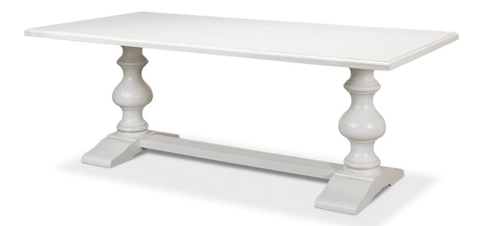 Sarreid Lionisio Trestle Table - Cortina White DINING TABLES