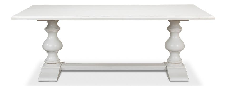 Sarreid Lionisio Trestle Table - Cortina White DINING TABLES