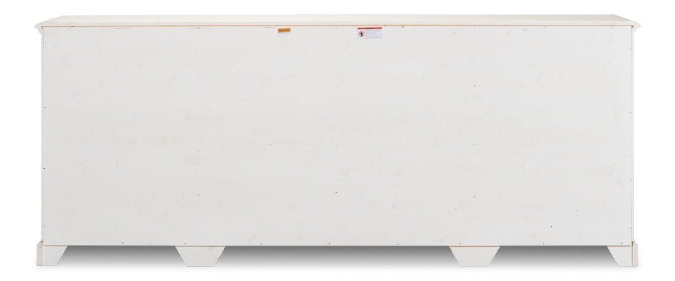 American Home Furniture | Sarreid - Crested Wall Cabinet White/White Finish