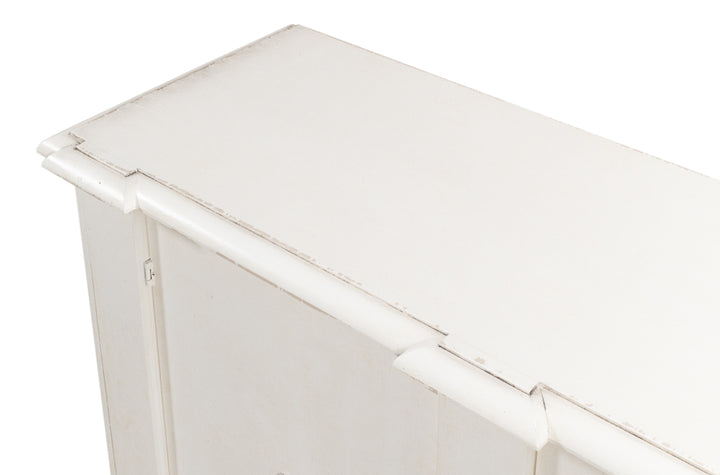 American Home Furniture | Sarreid - Crested Wall Cabinet White/White Finish