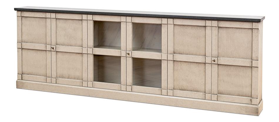 Sarreid Six Door Console Washed Grey - Stone Grey CONSOLE TABLES
