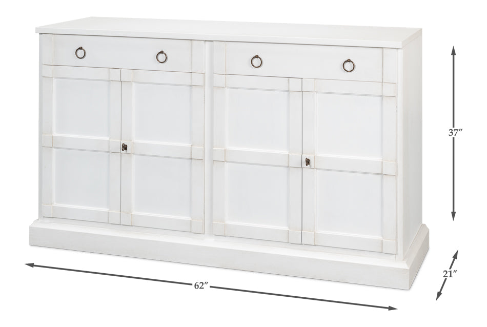 American Home Furniture | Sarreid - Media Console - Cortina White