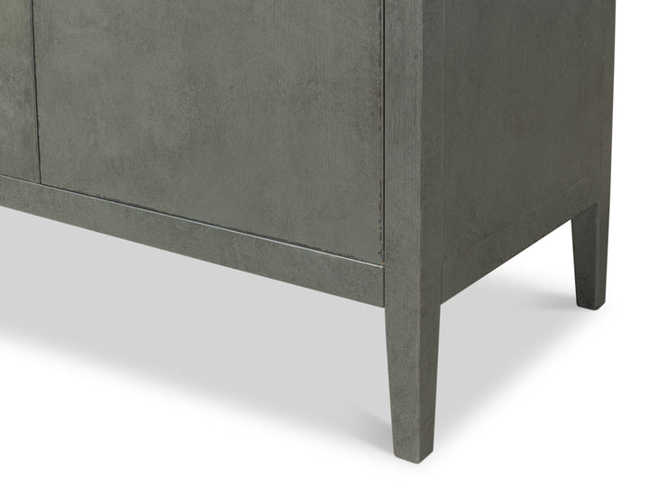 American Home Furniture | Sarreid - Blanco 4 Door Buffet - Stone Grey