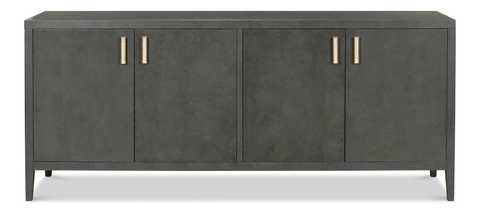 American Home Furniture | Sarreid - Blanco 4 Door Buffet - Stone Grey