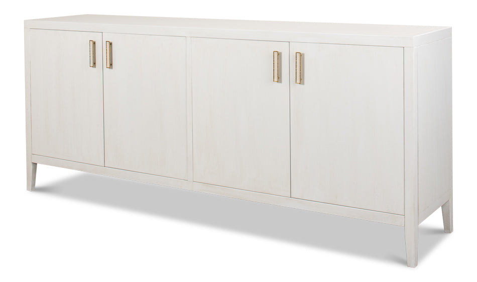 American Home Furniture | Sarreid - Blanco 4 Door Buffet - Cortina White