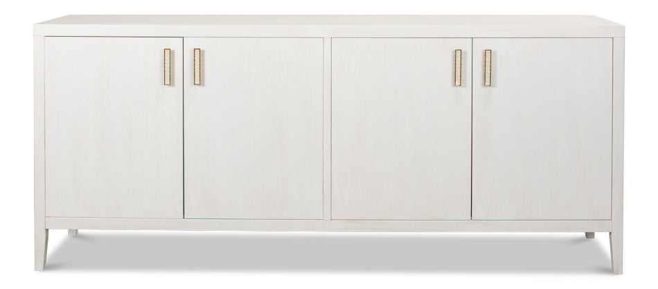 American Home Furniture | Sarreid - Blanco 4 Door Buffet - Cortina White