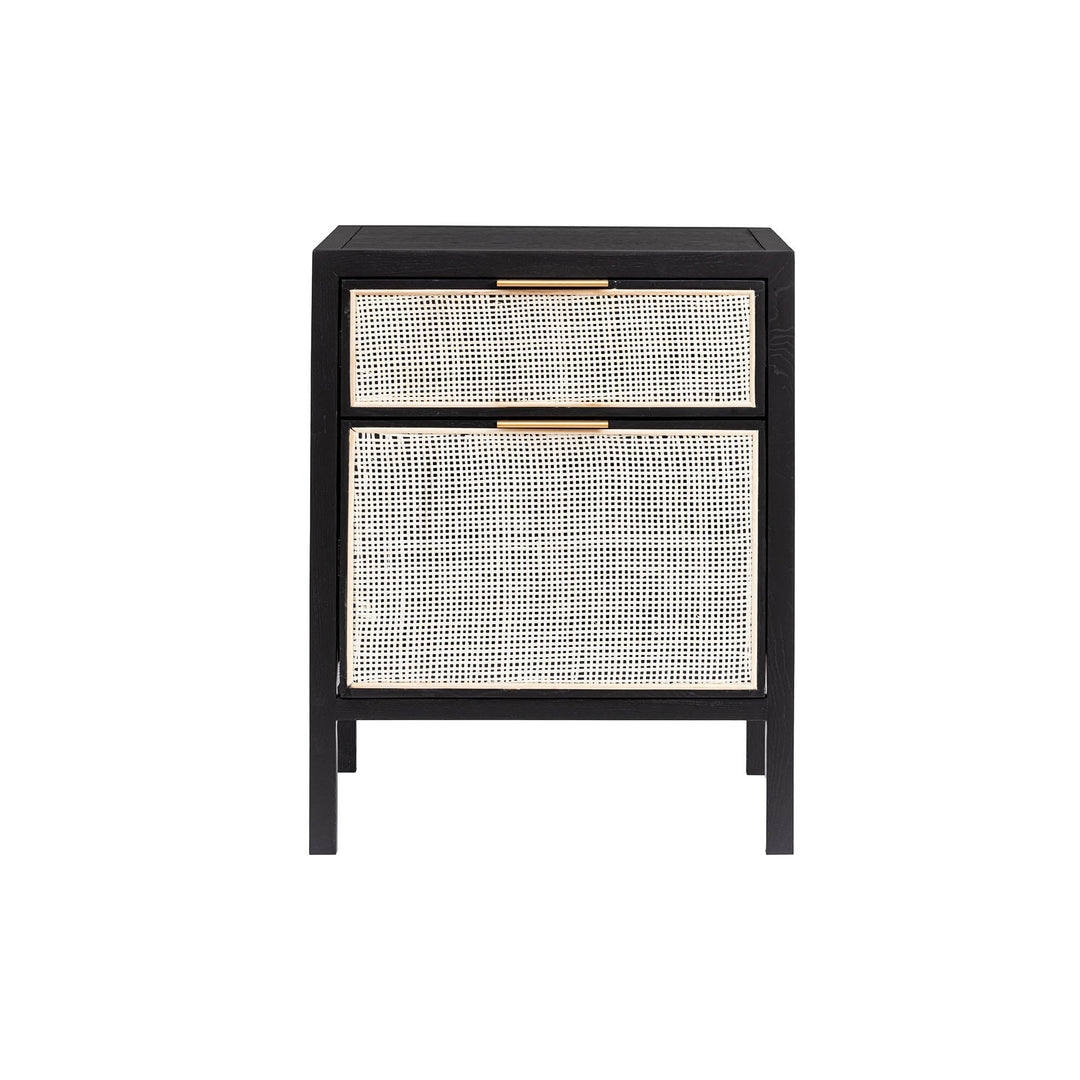 Rattan Filing Cabinet - Ebony