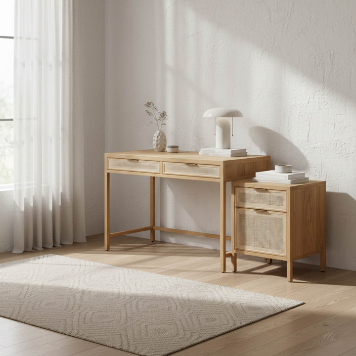 Rattan Filing Cabinet - Natural