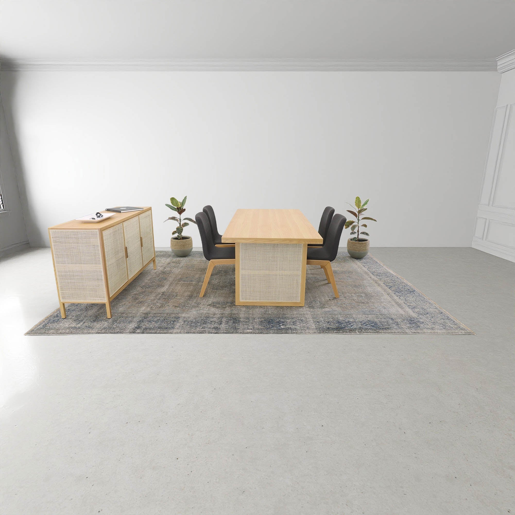 LH Home Rattan Dining Table - Thumbnail 2
