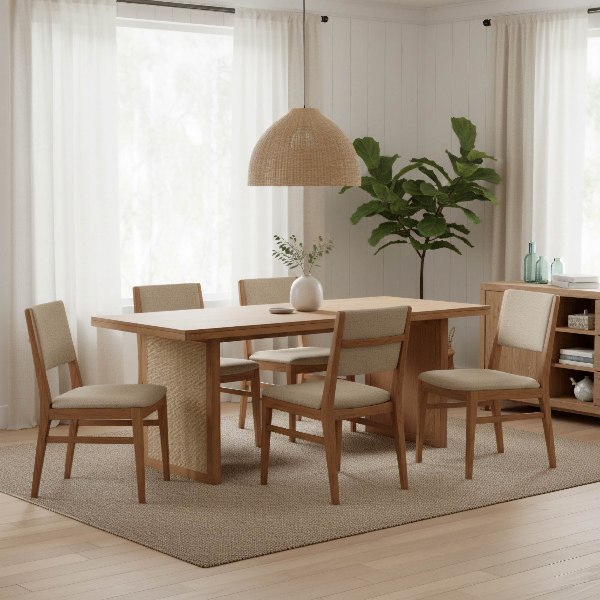 LH Home Rattan Dining Table - Thumbnail 5