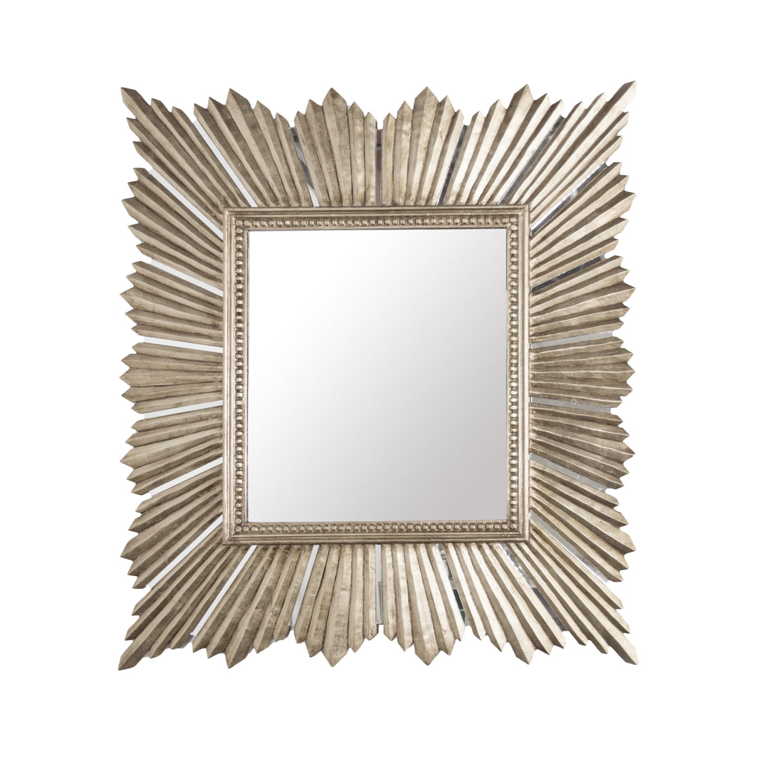 Ex Large Raymond Mirror In Champagne Silver Leaf - RAYMOND SL