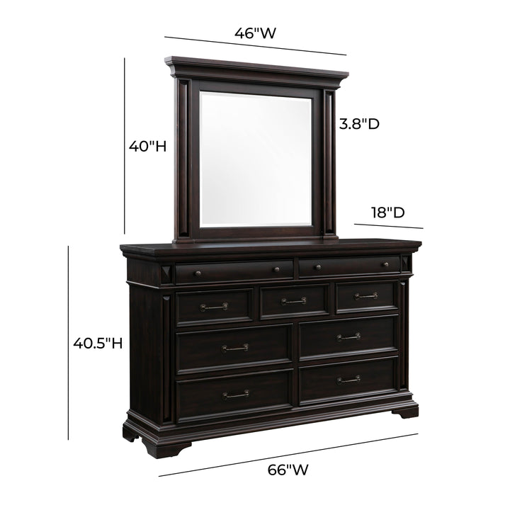 American Home Furniture | TOV Furniture - Stamford Brown Mirror