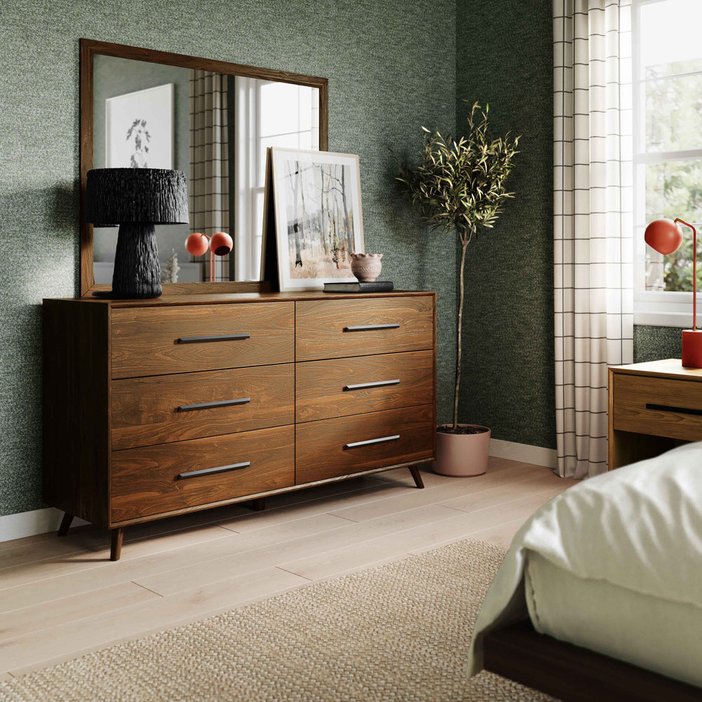 American Home Furniture | TOV Furniture - Emery Pecan 6 Drawer Dresser