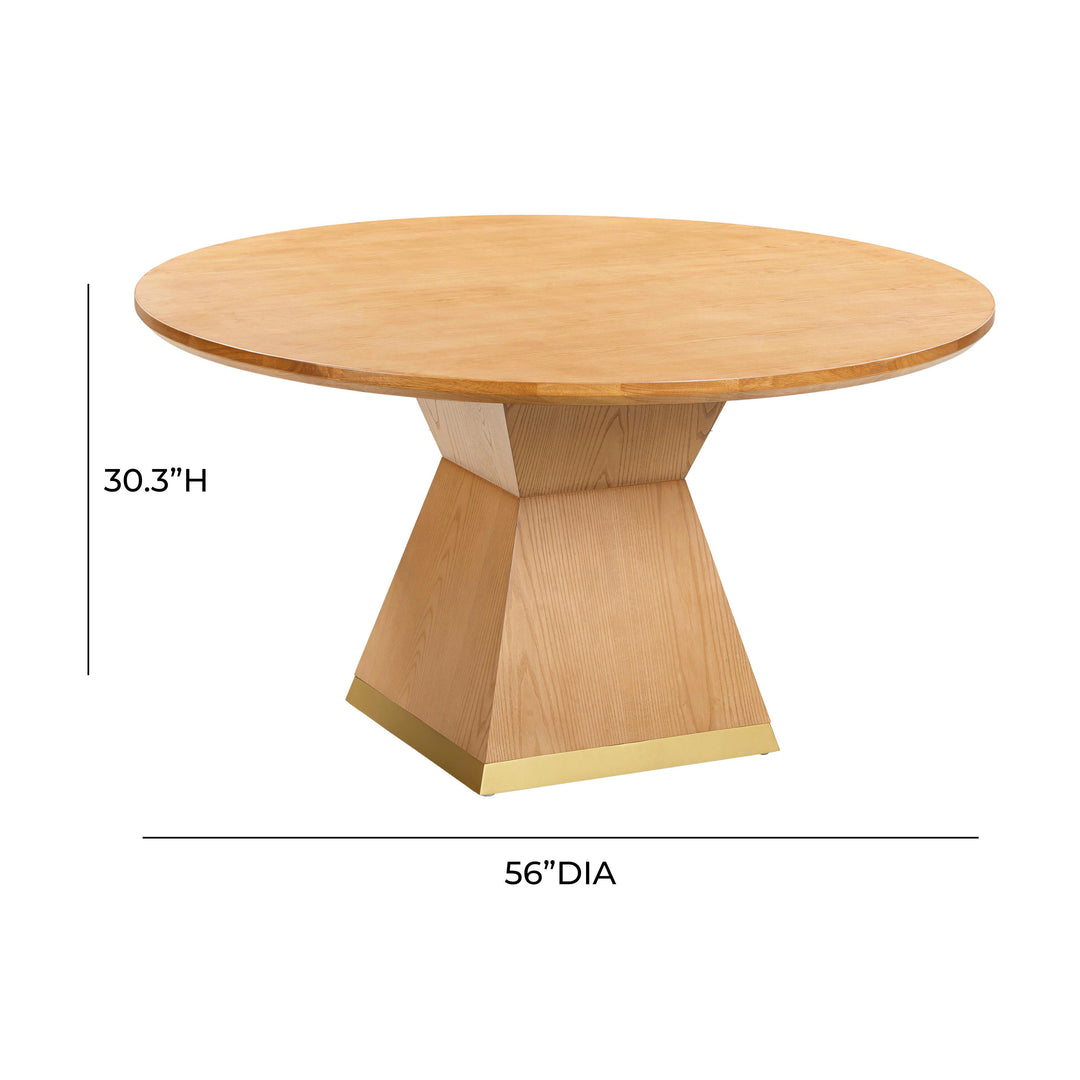 American Home Furniture | TOV Furniture - Nolan Natural Wood Round Dining Table