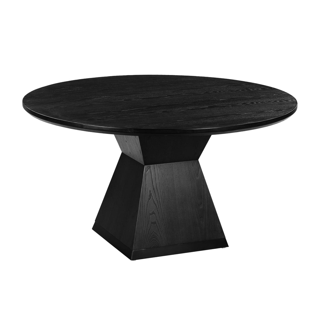 American Home Furniture | TOV Furniture - Nolan Black Round Wood Dining Table