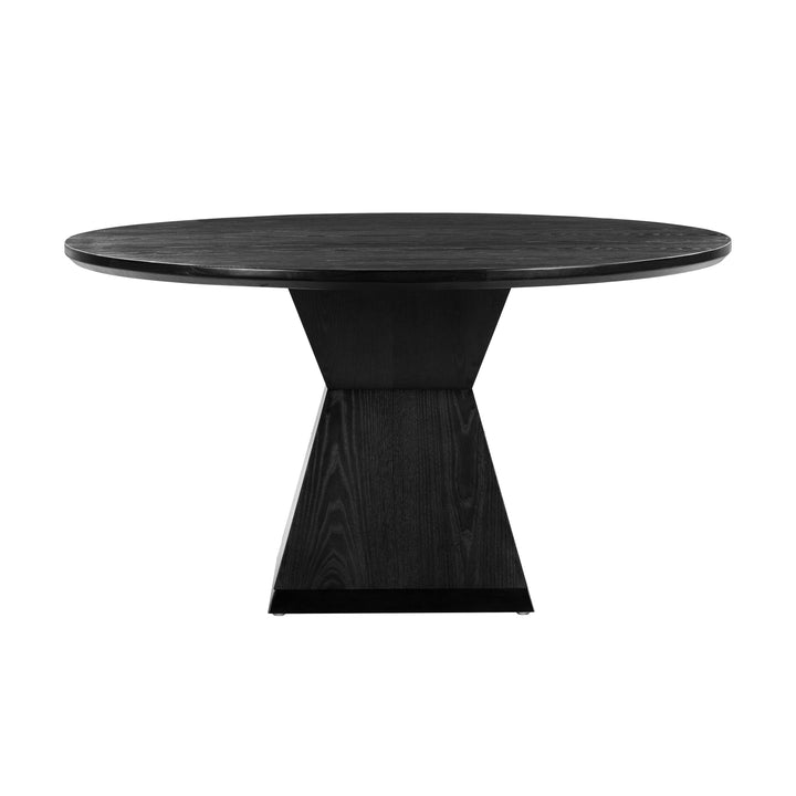 American Home Furniture | TOV Furniture - Nolan Black Round Wood Dining Table