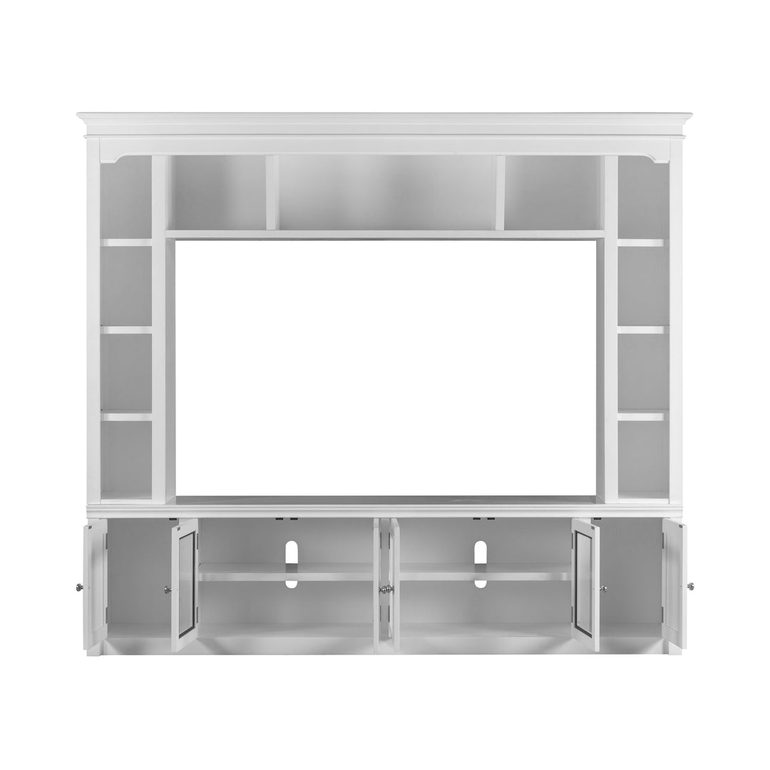 American Home Furniture | TOV Furniture - Virginia White Entertainment Center for TVs up to 75"