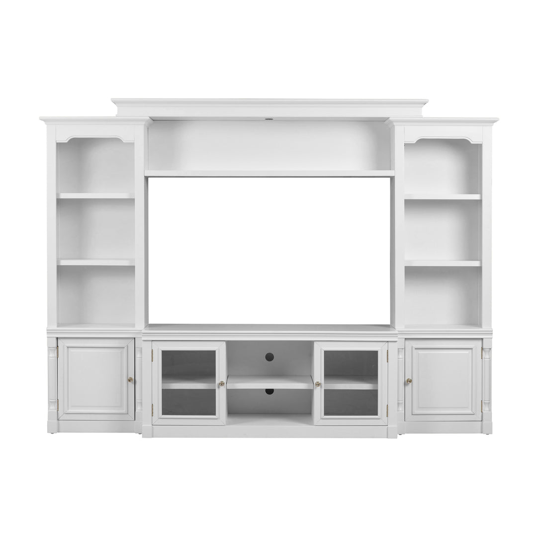 American Home Furniture | TOV Furniture - Virginia White Entertainment Center for TVs up to 65"