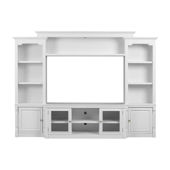 American Home Furniture | TOV Furniture - Virginia White Entertainment Center for TVs up to 65"