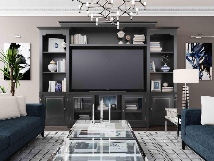 American Home Furniture | TOV Furniture - Virginia Charcoal Entertainment Center for TVs up to 65"