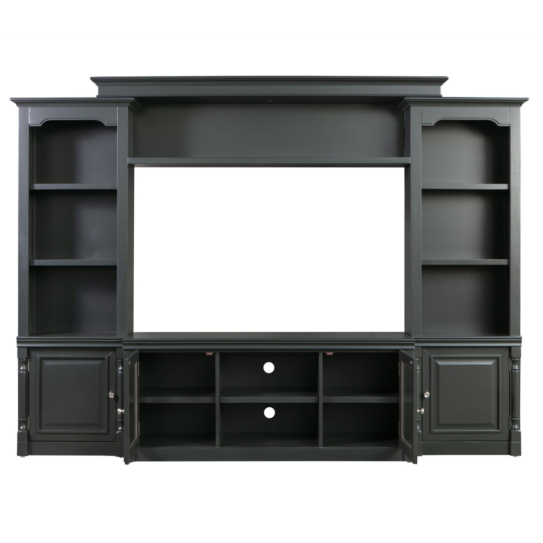 American Home Furniture | TOV Furniture - Virginia Charcoal Entertainment Center for TVs up to 65"