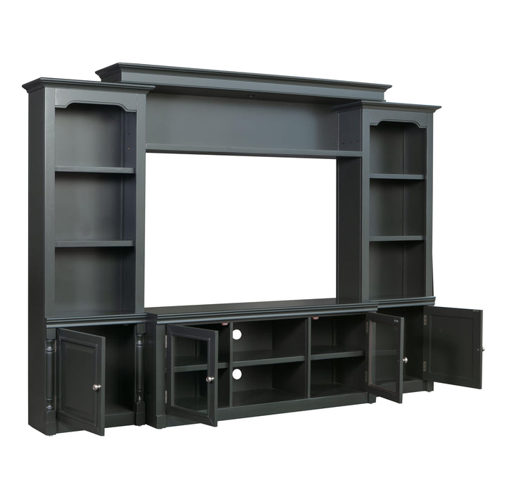 American Home Furniture | TOV Furniture - Virginia Charcoal Entertainment Center for TVs up to 65"