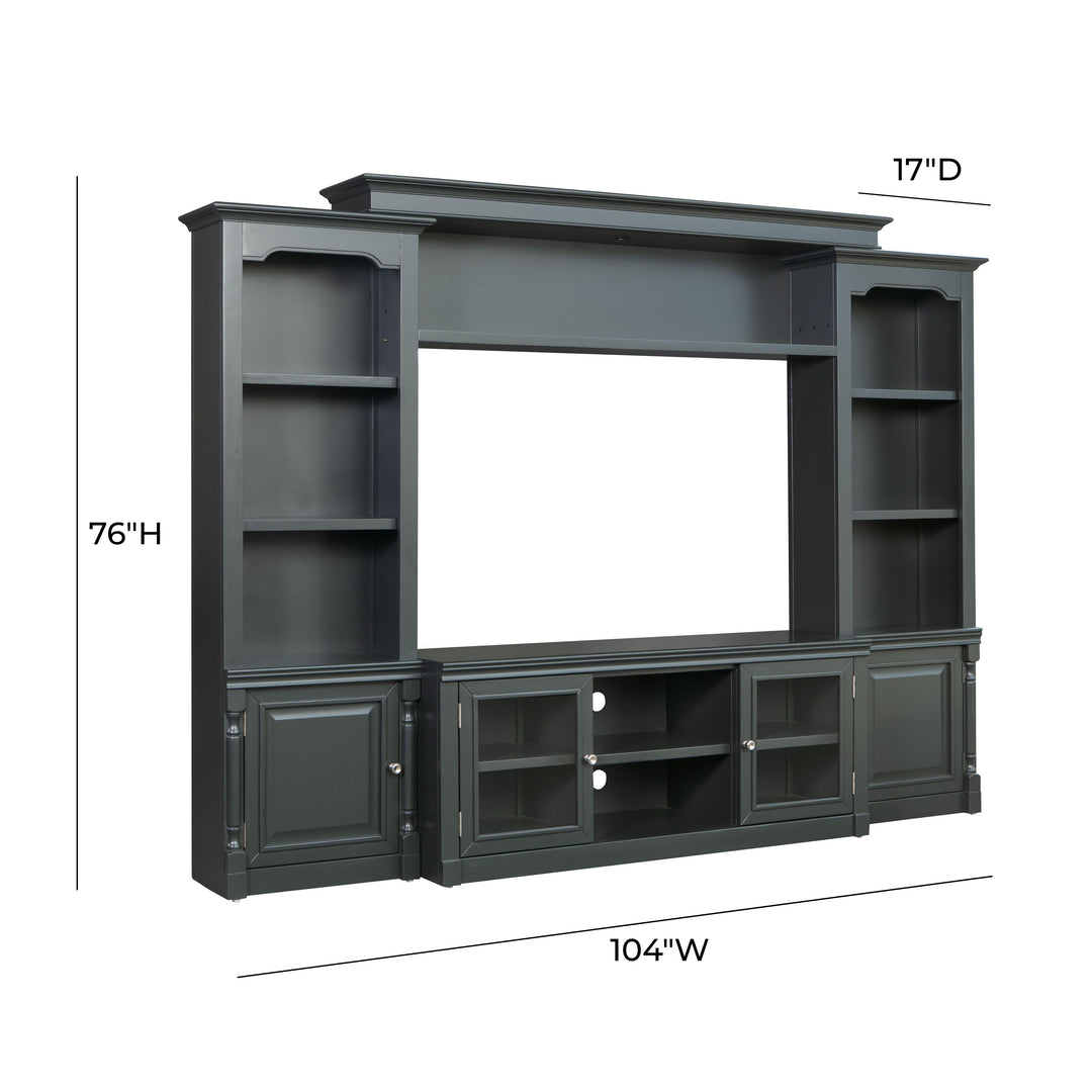 American Home Furniture | TOV Furniture - Virginia Charcoal Entertainment Center for TVs up to 65"