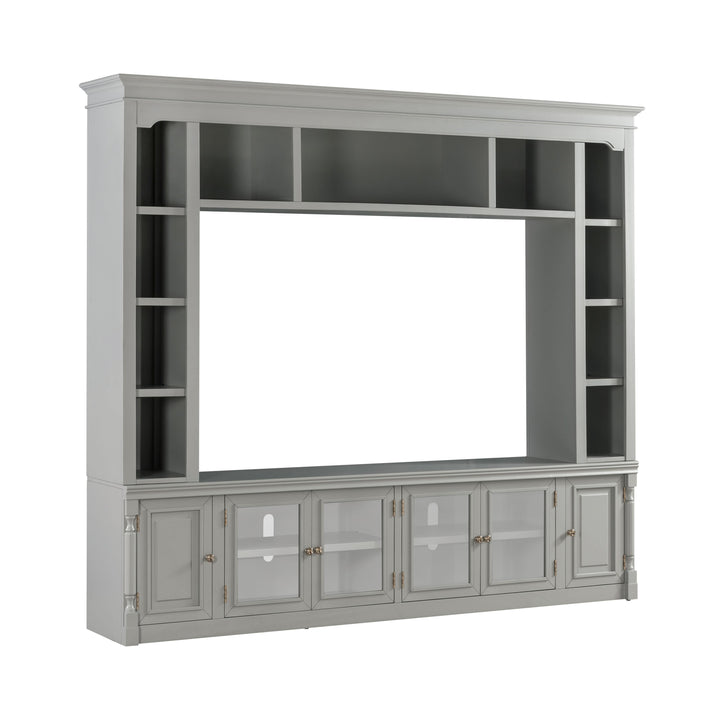 American Home Furniture | TOV Furniture - Virginia Gray Entertainment Center for TVs up to 75"