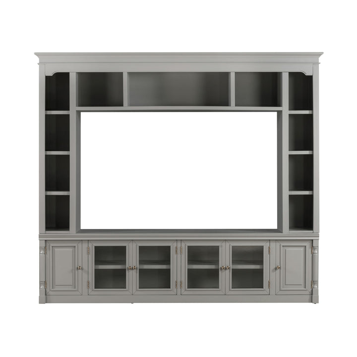 American Home Furniture | TOV Furniture - Virginia Gray Entertainment Center for TVs up to 75"