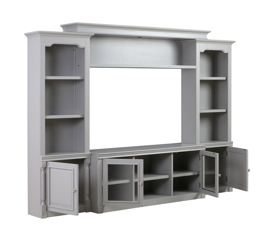 American Home Furniture | TOV Furniture - Virginia Gray Entertainment Center for TVs up to 65"