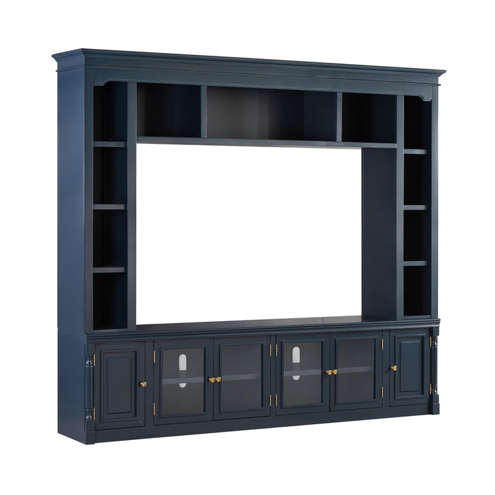 American Home Furniture | TOV Furniture - Virginia Blue Entertainment Center for TVs up to 75"