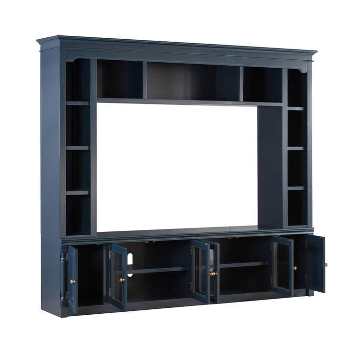 American Home Furniture | TOV Furniture - Virginia Blue Entertainment Center for TVs up to 75"