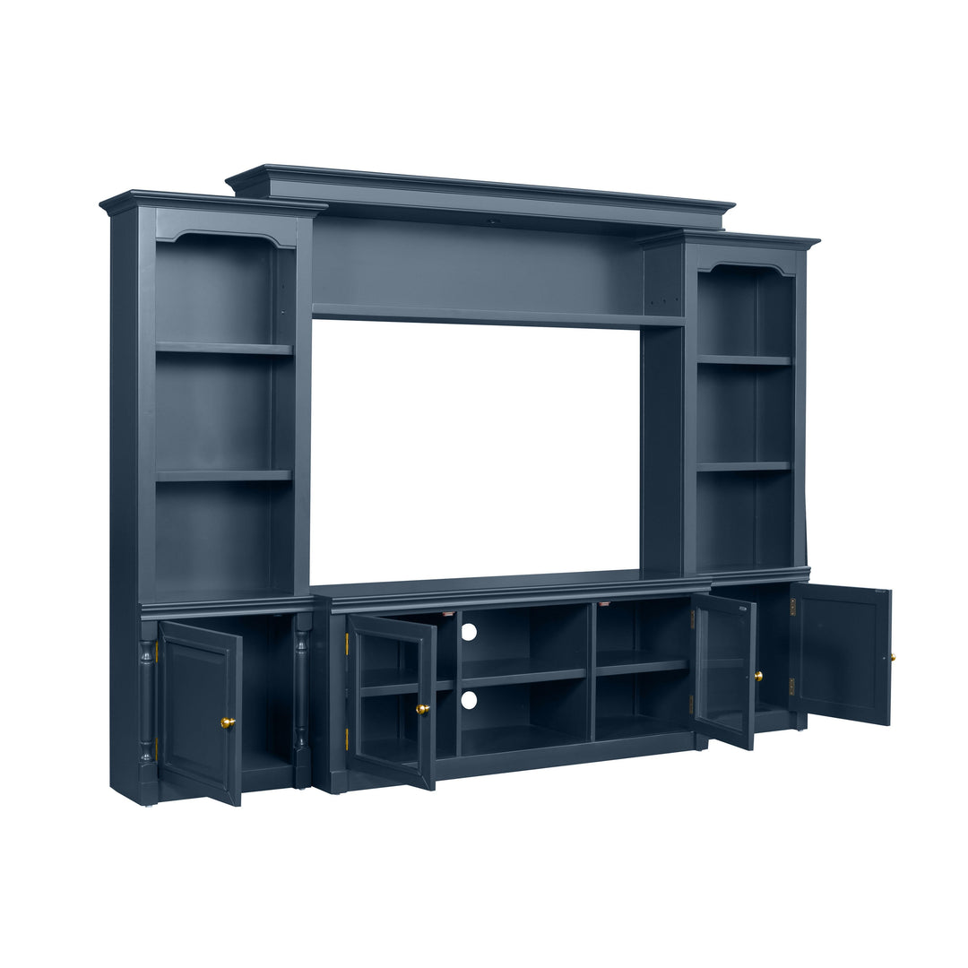 American Home Furniture | TOV Furniture - Virginia Blue Entertainment Center for TVs up to 65"