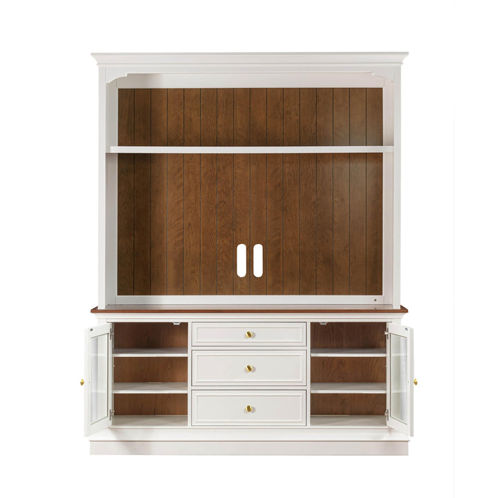 American Home Furniture | TOV Furniture - Hudson White Entertainment Center for TVs up to 70"