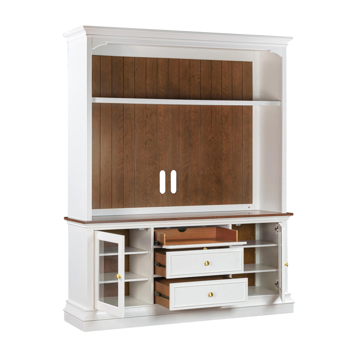 American Home Furniture | TOV Furniture - Hudson White Entertainment Center for TVs up to 70"