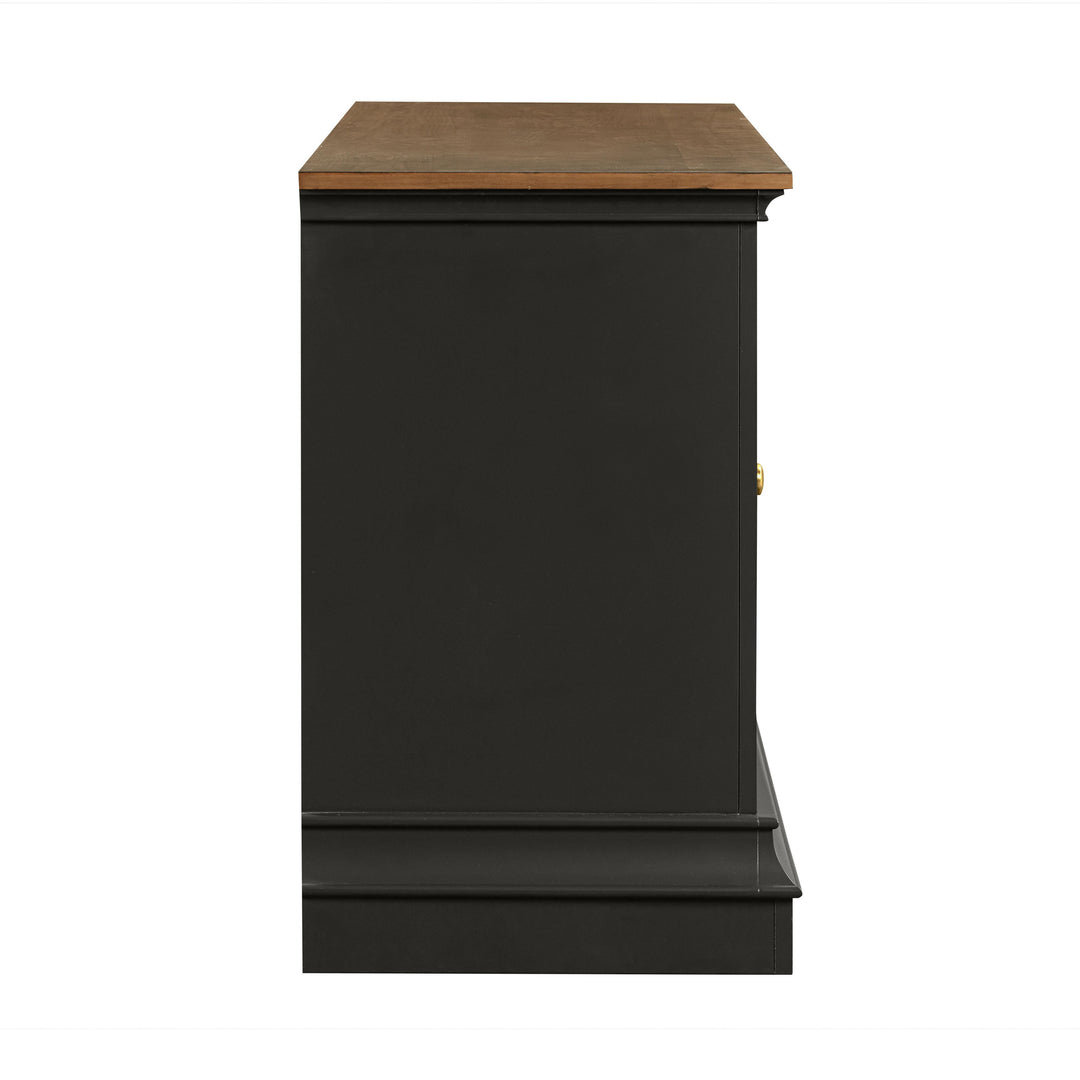 American Home Furniture | TOV Furniture - Hudson Charcoal Entertainment Console