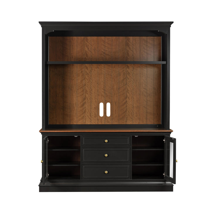 American Home Furniture | TOV Furniture - Hudson Charcoal Entertainment Center for TVs up to 70"