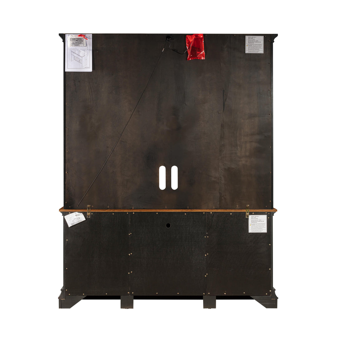 American Home Furniture | TOV Furniture - Hudson Charcoal Entertainment Center for TVs up to 70"