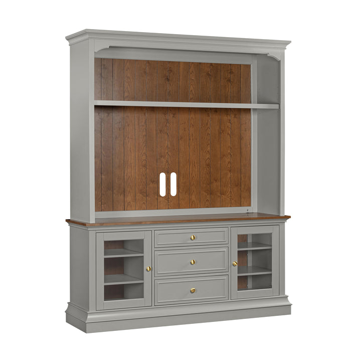 American Home Furniture | TOV Furniture - Hudson Gray Entertainment Center for TVs up to 70"