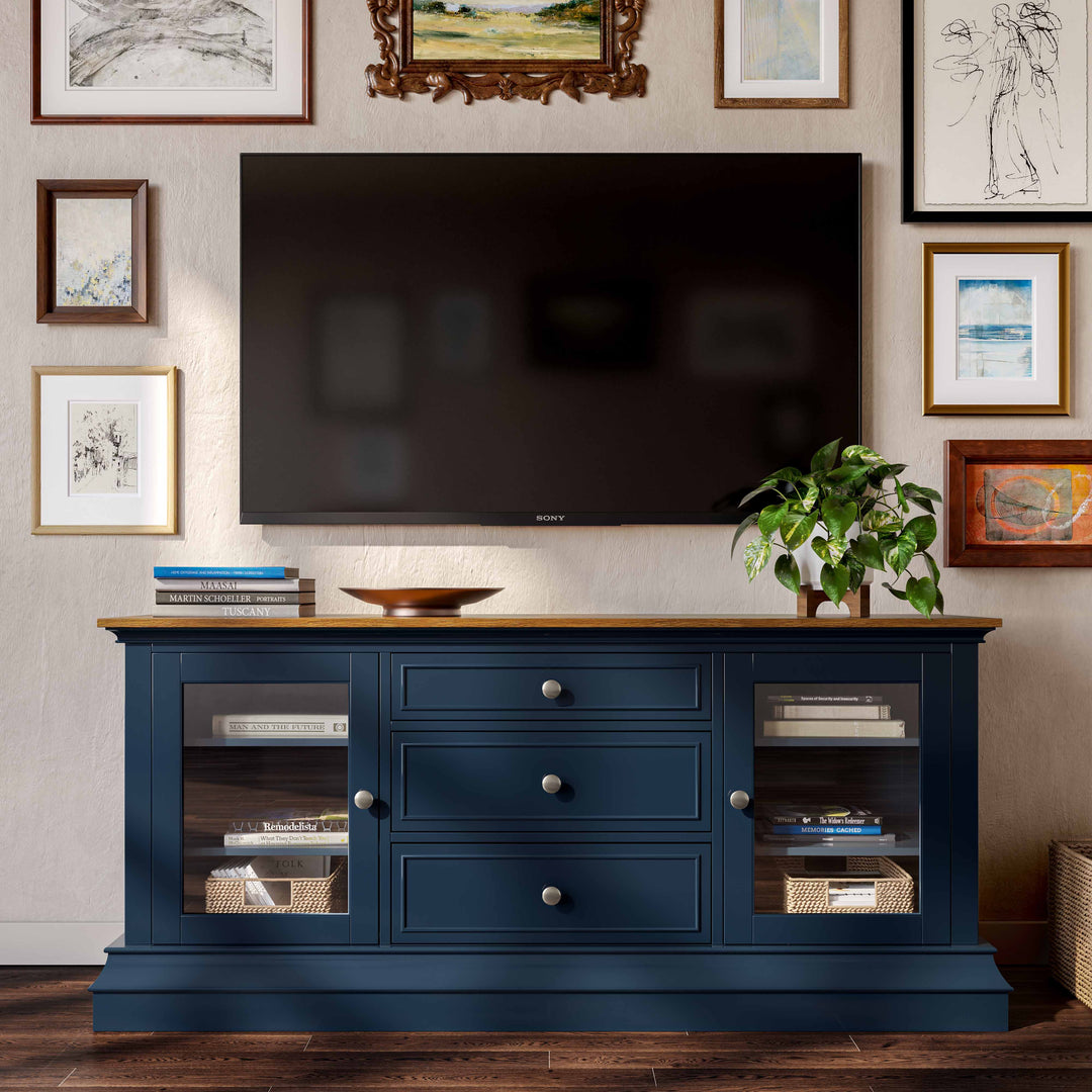 American Home Furniture | TOV Furniture - Hudson Blue Entertainment Console