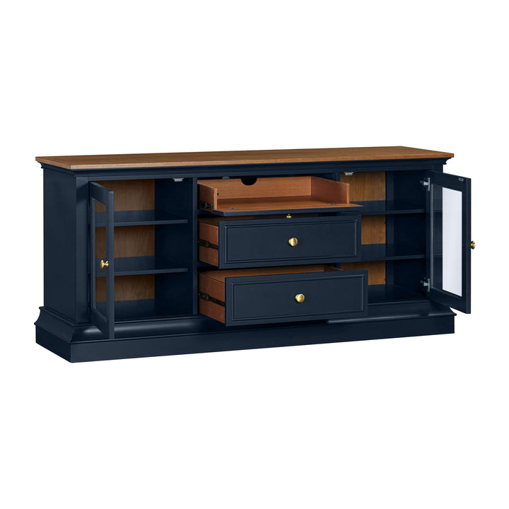 American Home Furniture | TOV Furniture - Hudson Blue Entertainment Console