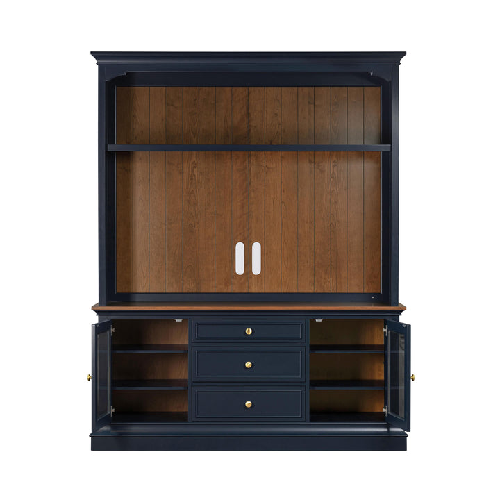 American Home Furniture | TOV Furniture - Hudson Blue Entertainment Center for TVs up to 70"