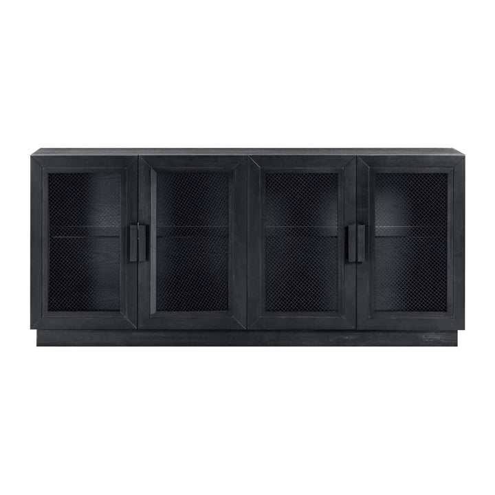 American Home Furniture | TOV Furniture - Nolan Black Wood Media Console